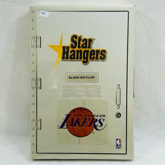 Vintage 90s Elgin Baylor Los Angeles Lakers NBA Locker Room Star Hangers Jersey - Picture 2 of 12
